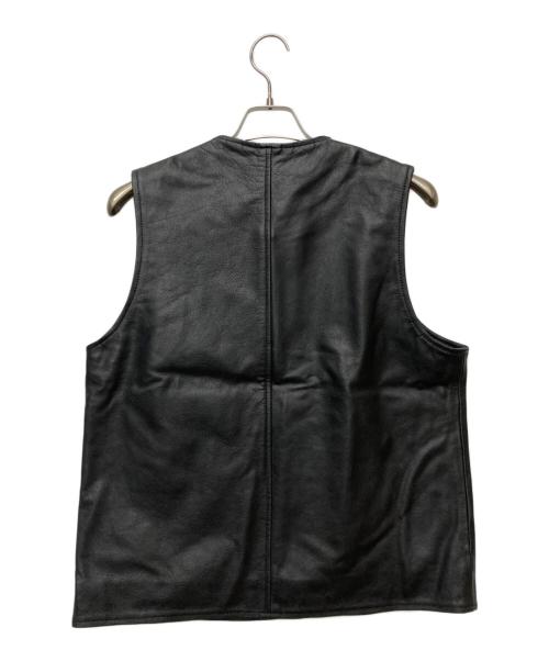AT-DIRTY（アットダーティ）AT-DIRTY (アットダーティ) JERKIN LEATHER VEST/2839 ブラック サイズ:Ｓの古着・服飾アイテム
