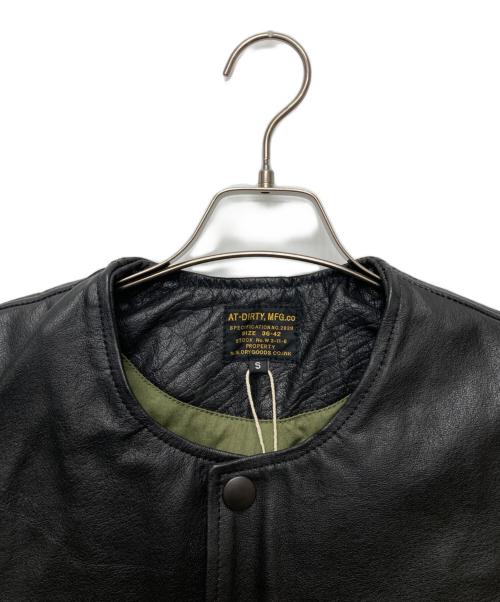 AT-DIRTY（アットダーティ）AT-DIRTY (アットダーティ) JERKIN LEATHER VEST/2839 ブラック サイズ:Ｓの古着・服飾アイテム