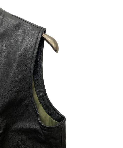 AT-DIRTY（アットダーティ）AT-DIRTY (アットダーティ) JERKIN LEATHER VEST/2839 ブラック サイズ:Ｓの古着・服飾アイテム