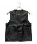 AT-DIRTY（アットダーティ）の古着「JERKIN LEATHER VEST/2839」｜ブラック