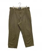 POLO RALPH LAURENポロ・ラルフローレン）の古着「90's ヘリンボーンツイル2タックスラックス/4822387GZ」｜ベージュ
