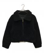 H BRANDエイチブランド）の古着「ムートンショートブルゾン/3010400078」｜ブラック