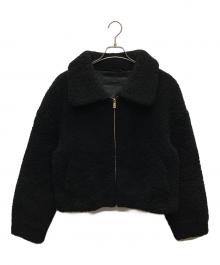 H BRAND（エイチブランド）の古着「ムートンショートブルゾン/3010400078」｜ブラック