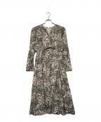 ANAYIアナイ）の古着「ペイズリーロングワンピース/102027-14-600」｜グリーン