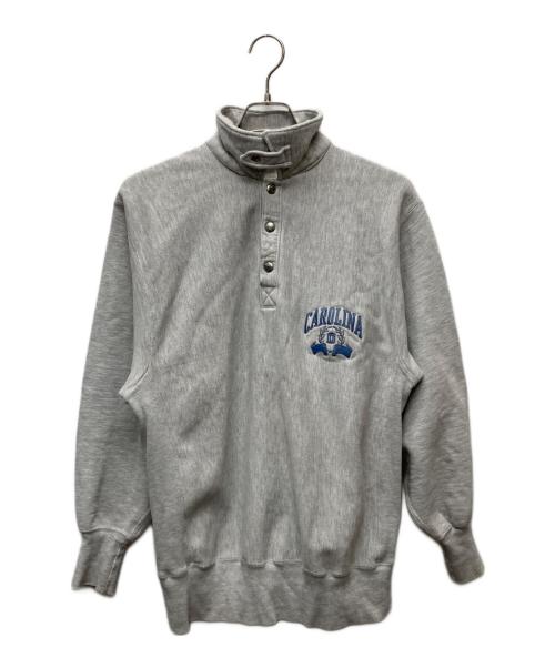 Champion REVERSE WEAVE（チャンピオン リバース ウィーブ）Champion REVERSE WEAVE (チャンピオン リバース ウィーブ) 襟付きハーフスナップスウェット グレー サイズ:XLの古着・服飾アイテム