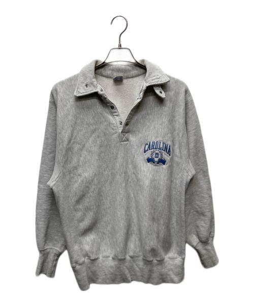 Champion REVERSE WEAVE（チャンピオン リバース ウィーブ）Champion REVERSE WEAVE (チャンピオン リバース ウィーブ) 襟付きハーフスナップスウェット グレー サイズ:XLの古着・服飾アイテム