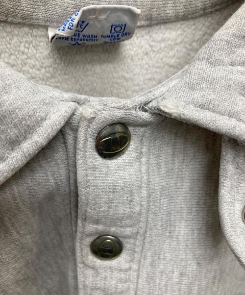 Champion REVERSE WEAVE（チャンピオン リバース ウィーブ）Champion REVERSE WEAVE (チャンピオン リバース ウィーブ) 襟付きハーフスナップスウェット グレー サイズ:XLの古着・服飾アイテム
