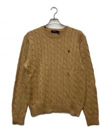 POLO RALPH LAUREN（ポロ・ラルフローレン）の古着「ケーブルニット」｜ブラウン