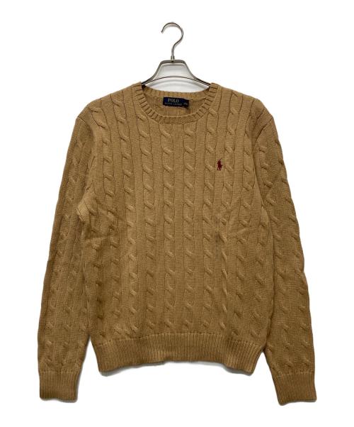 POLO RALPH LAUREN（ポロ・ラルフローレン）POLO RALPH LAUREN (ポロ・ラルフローレン) ケーブルニット ブラウン サイズ:Lの古着・服飾アイテム