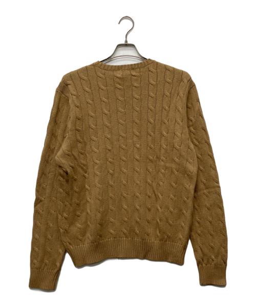 POLO RALPH LAUREN（ポロ・ラルフローレン）POLO RALPH LAUREN (ポロ・ラルフローレン) ケーブルニット ブラウン サイズ:Lの古着・服飾アイテム