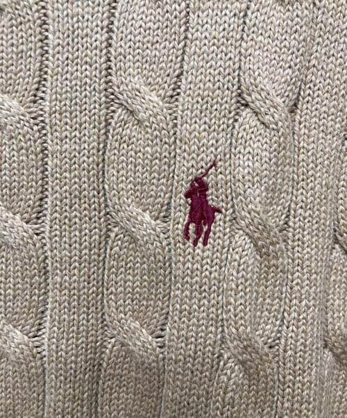 POLO RALPH LAUREN（ポロ・ラルフローレン）POLO RALPH LAUREN (ポロ・ラルフローレン) ケーブルニット ブラウン サイズ:Lの古着・服飾アイテム