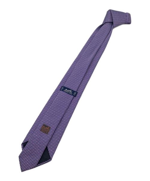 HERMES（エルメス）HERMES (エルメス) 総柄シルクネクタイ パープル サイズ:-の古着・服飾アイテム