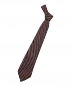 HERMESエルメス）の古着「シルクネクタイ」｜パープル×オレンジ