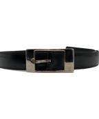 LOUIS VUITTONルイ ヴィトン）の古着「サンチュール・ミラージュ/レザーベルト/M9831」｜ブラック