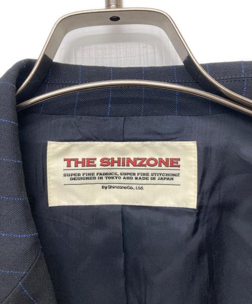 THE SHINZONE（ザ シンゾーン）THE SHINZONE (ザ シンゾーン) DOUBLE BREASTED PINSTRIPE JACKET/	24AMSJK04 ネイビー サイズ:34の古着・服飾アイテム