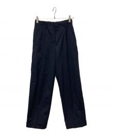 THE SHINZONE（ザ シンゾーン）の古着「DOUBLE CUFF PINSTRIPE TROUSERS/24AMSPA05」｜ネイビー