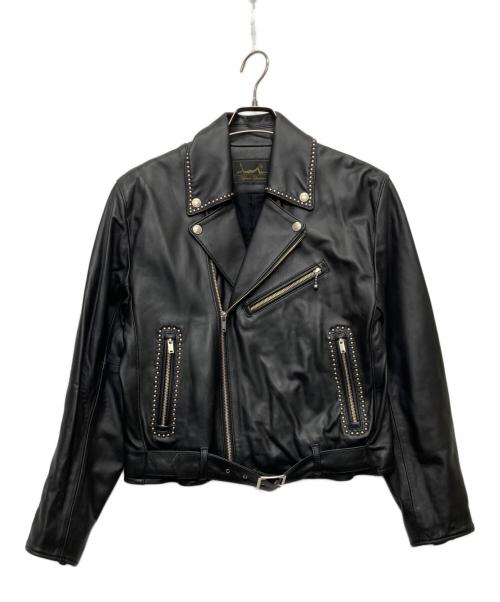 Hysteric Glamour（ヒステリックグラマー）Hysteric Glamour (ヒステリックグラマー) ラムレザーダブルライダースジャケット/01211LB01 ブラック サイズ:freeの古着・服飾アイテム