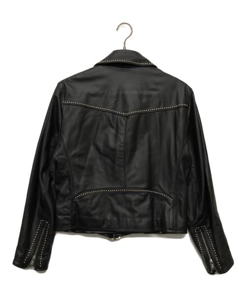 Hysteric Glamour（ヒステリックグラマー）Hysteric Glamour (ヒステリックグラマー) ラムレザーダブルライダースジャケット/01211LB01 ブラック サイズ:freeの古着・服飾アイテム