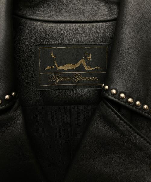 Hysteric Glamour（ヒステリックグラマー）Hysteric Glamour (ヒステリックグラマー) ラムレザーダブルライダースジャケット/01211LB01 ブラック サイズ:freeの古着・服飾アイテム