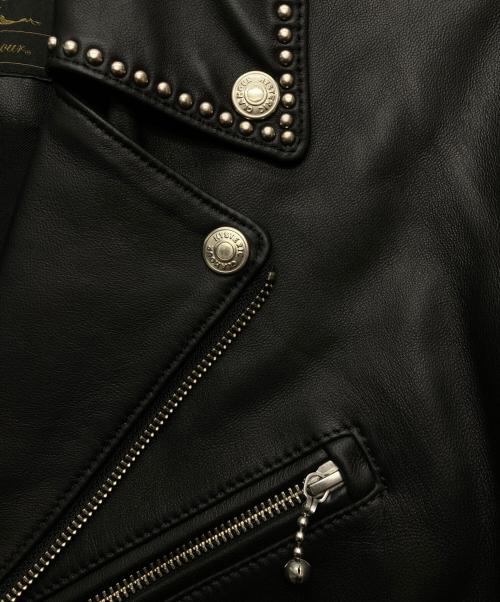 Hysteric Glamour（ヒステリックグラマー）Hysteric Glamour (ヒステリックグラマー) ラムレザーダブルライダースジャケット/01211LB01 ブラック サイズ:freeの古着・服飾アイテム