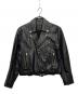 Hysteric Glamour（ヒステリックグラマー）の古着「ラムレザーダブルライダースジャケット/01211LB01」｜ブラック