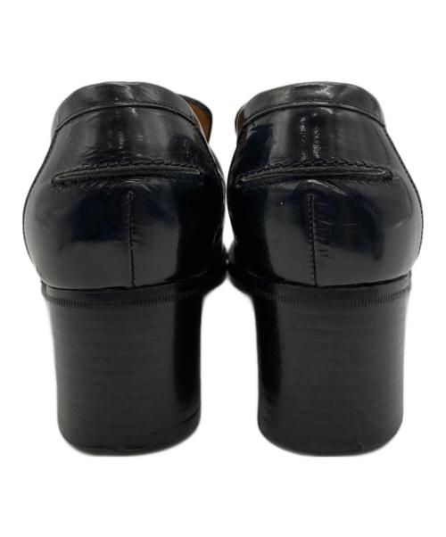HERMES（エルメス）HERMES (エルメス) Hロゴエナメルモカシンローファー ブラック サイズ:36の古着・服飾アイテム