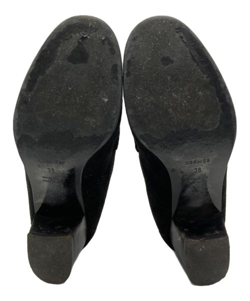 HERMES（エルメス）HERMES (エルメス) コンスタンス Hロゴヒールローファー ブラック サイズ:36の古着・服飾アイテム