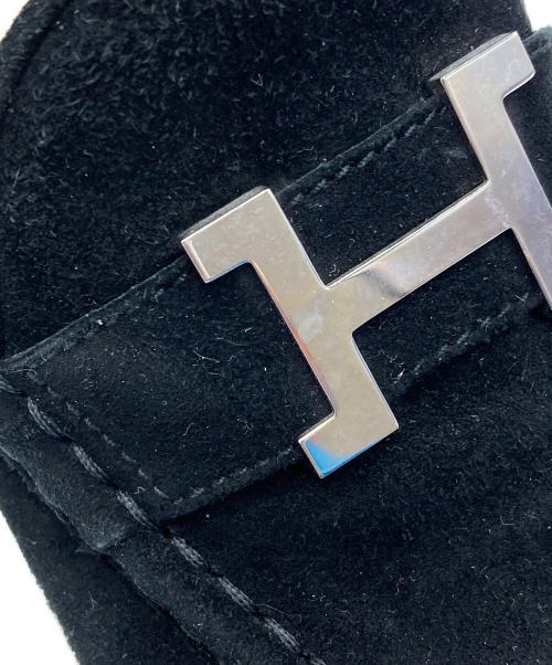 HERMES（エルメス）HERMES (エルメス) コンスタンス Hロゴヒールローファー ブラック サイズ:36の古着・服飾アイテム
