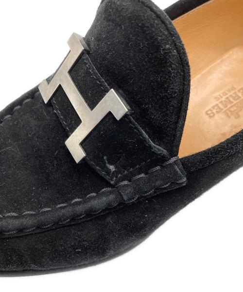 HERMES（エルメス）HERMES (エルメス) コンスタンス Hロゴヒールローファー ブラック サイズ:36の古着・服飾アイテム