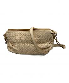 BOTTEGA VENETA（ボッテガベネタ）の古着「イントレチャート レザー ショルダーバッグ/192661」｜アイボリー