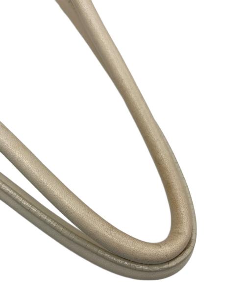 BOTTEGA VENETA（ボッテガベネタ）BOTTEGA VENETA (ボッテガベネタ) イントレチャートがま口ハンドバッグ/131670 ホワイトの古着・服飾アイテム