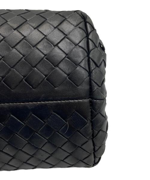 BOTTEGA VENETA（ボッテガベネタ）BOTTEGA VENETA (ボッテガベネタ) イントレチャートがま口ハンドバッグ/131670 ブラックの古着・服飾アイテム