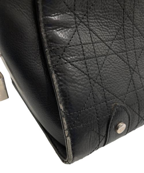 Christian Dior（クリスチャン ディオール）Christian Dior (クリスチャン ディオール) カナージュステッチ ハンドバッグ ブラックの古着・服飾アイテム