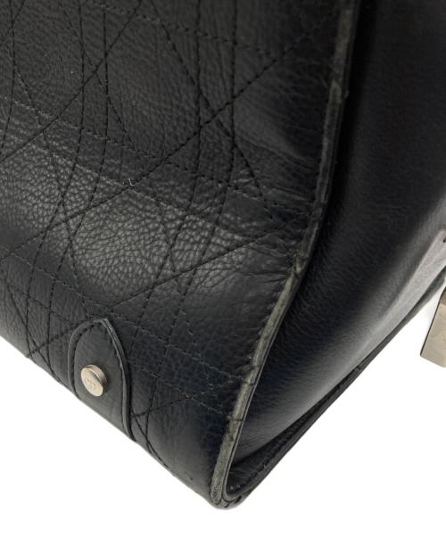 Christian Dior（クリスチャン ディオール）Christian Dior (クリスチャン ディオール) カナージュステッチ ハンドバッグ ブラックの古着・服飾アイテム