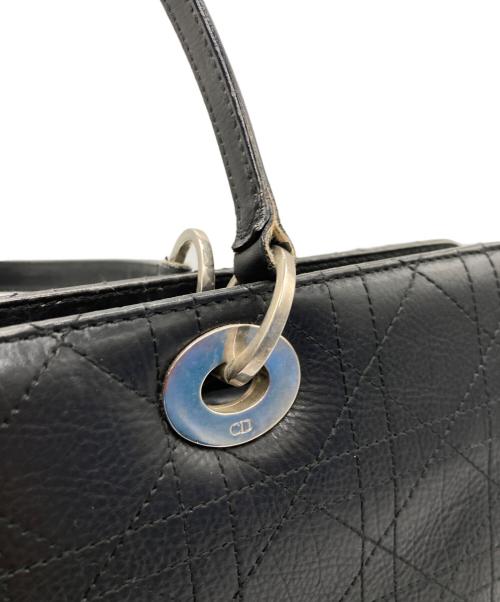 Christian Dior（クリスチャン ディオール）Christian Dior (クリスチャン ディオール) カナージュステッチ ハンドバッグ ブラックの古着・服飾アイテム