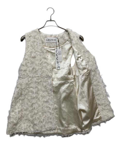 LOUNIE（ルーニー）LOUNIE (ルーニー) カットジャガードジレ/	14610107 アイボリー サイズ:38 未使用品の古着・服飾アイテム