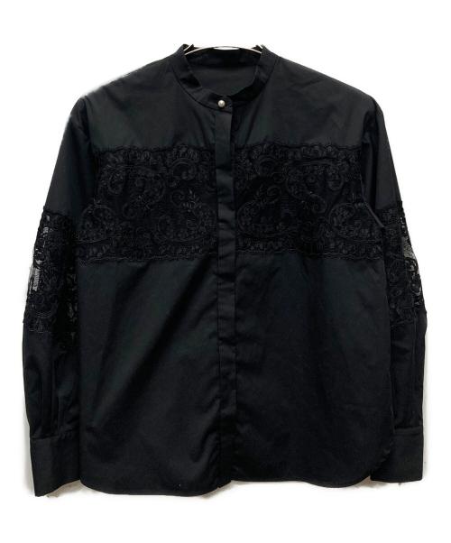 Loulou Willoughby（ルルウィルビー）Loulou Willoughby (ルルウィルビー) フラワーレースシャツ/212320-13-050-95-020 ブラック サイズ:2の古着・服飾アイテム