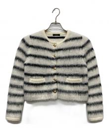 allureville（アルアバイル）の古着「シャギーニットカーディガン/202520-16-300」｜ホワイト