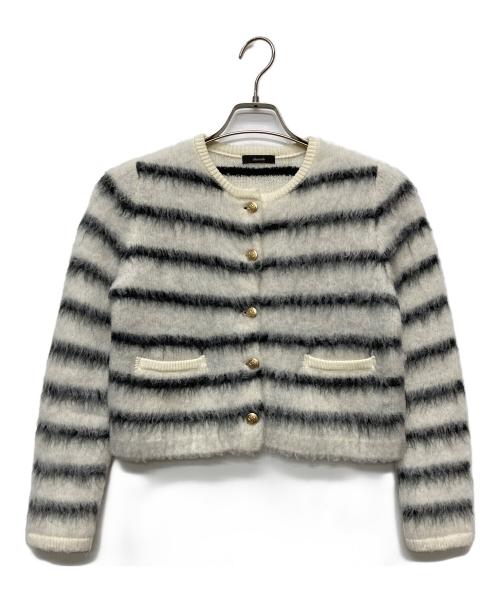 allureville（アルアバイル）allureville (アルアバイル) シャギーニットカーディガン/202520-16-300 ホワイト サイズ:2の古着・服飾アイテム