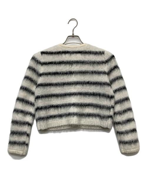 allureville（アルアバイル）allureville (アルアバイル) シャギーニットカーディガン/202520-16-300 ホワイト サイズ:2の古着・服飾アイテム