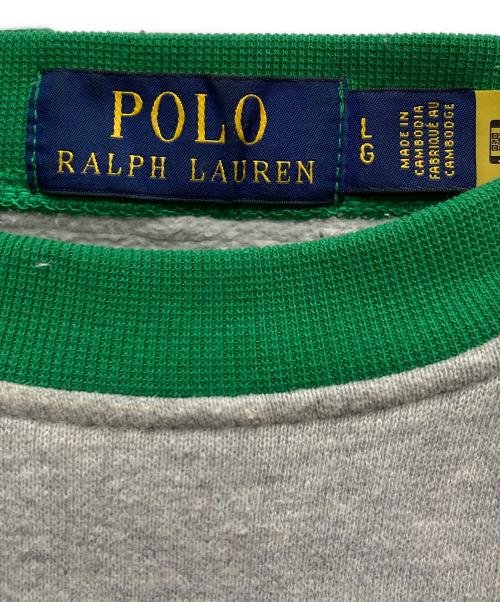 POLO RALPH LAUREN（ポロ・ラルフローレン）POLO RALPH LAUREN (ポロ・ラルフローレン) THE RL Fleece inspire Hoodie/0200017687 グレー×グリーン サイズ:Ｌの古着・服飾アイテム