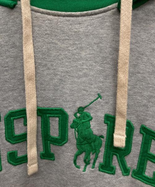 POLO RALPH LAUREN（ポロ・ラルフローレン）POLO RALPH LAUREN (ポロ・ラルフローレン) THE RL Fleece inspire Hoodie/0200017687 グレー×グリーン サイズ:Ｌの古着・服飾アイテム