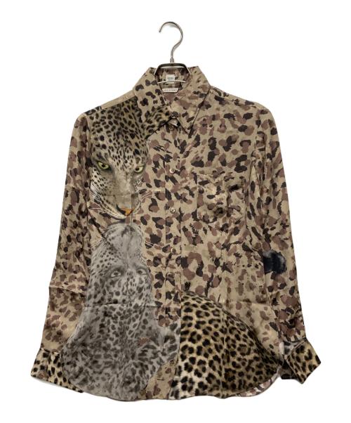 HERMES（エルメス）HERMES (エルメス) シルクレオパードシャツ ベージュ サイズ:38の古着・服飾アイテム