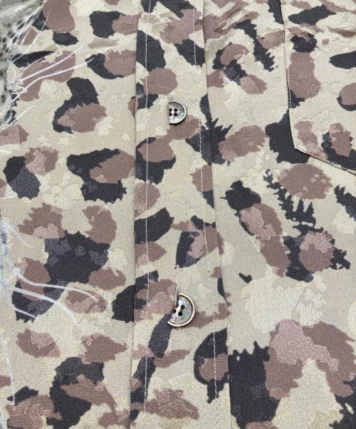 HERMES（エルメス）HERMES (エルメス) シルクレオパードシャツ ベージュ サイズ:38の古着・服飾アイテム