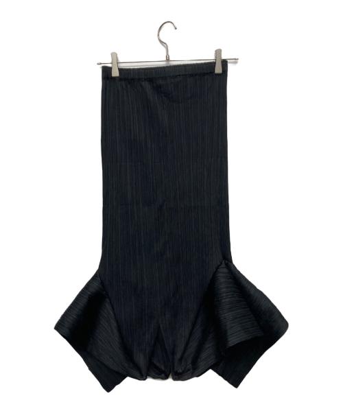 PLEATS PLEASE（プリーツプリーズ）PLEATS PLEASE (プリーツプリーズ) 変形プリーツスカート/PP61-JG561 ブラック サイズ:3の古着・服飾アイテム