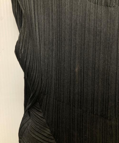 PLEATS PLEASE（プリーツプリーズ）PLEATS PLEASE (プリーツプリーズ) ノースリーブ変形プリーツワンピース/PP53-JH843 ブラック サイズ:3の古着・服飾アイテム