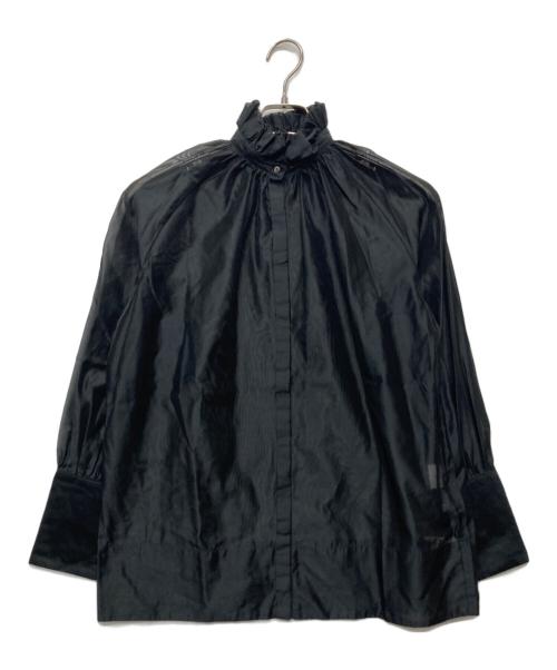 AK+1（エーケーワン）AK+1 (エーケーワン) Demi-Luxe BEAMS (デミルクス ビームス) パフカラーシアーブラウス ブラック サイズ:36 未使用品の古着・服飾アイテム