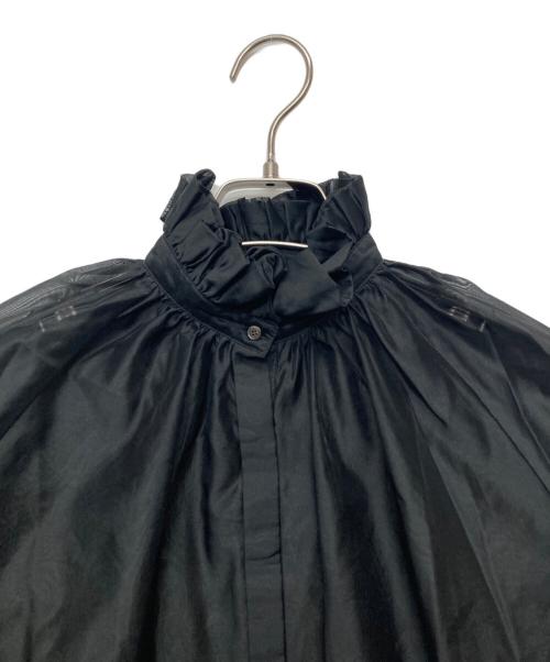 AK+1（エーケーワン）AK+1 (エーケーワン) Demi-Luxe BEAMS (デミルクス ビームス) パフカラーシアーブラウス ブラック サイズ:36 未使用品の古着・服飾アイテム