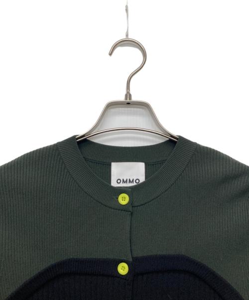OMMO（オーエムエムオー）OMMO (オーエムエムオー) BUSTIER DOCKING BORDER/882520503301 KNIT グリーン×ブラック サイズ:Fの古着・服飾アイテム