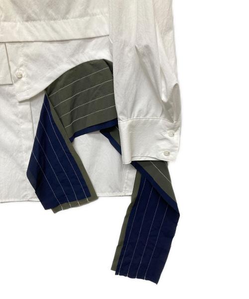 UN3D.（アンスリード）UN3D. (アンスリード) レイヤーパーツシャツ/522450400501-01 ホワイト サイズ:36の古着・服飾アイテム